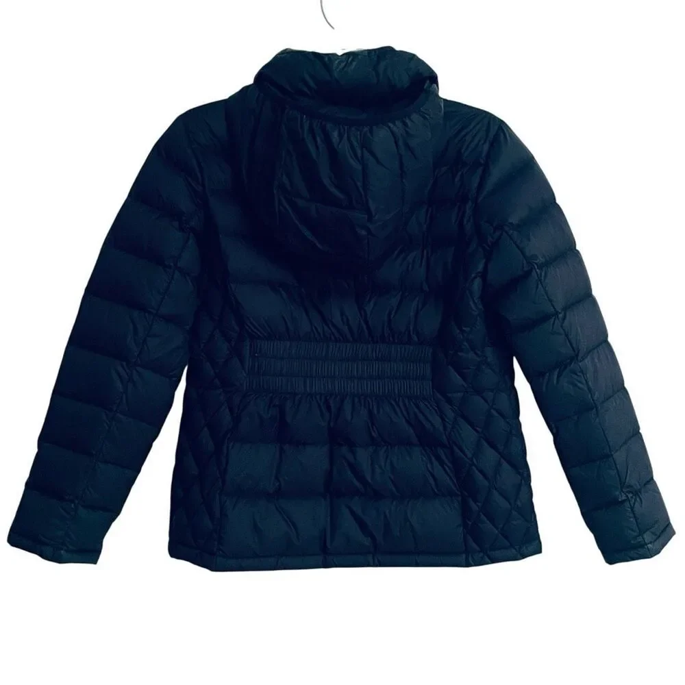 NWT Gorgeous Black MICHAEL KORS L  Packable Quilted Goose Down Puffer Jacket